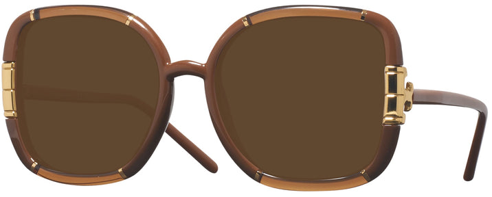 Oversized Transparent Camel/camel Tory Burch 9071U Progressive Reading Sunglasses View #1