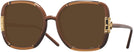Oversized Transparent Camel/camel Tory Burch 9071U Progressive Reading Sunglasses View #1