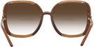 Oversized Transparent Camel/camel Tory Burch 9071U w/ Gradient Bifocal Reading Sunglasses View #4