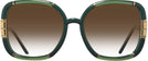 Oversized Transparent Olive/olive Tory Burch 9071U w/ Gradient Progressive Reading Sunglasses View #2