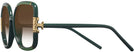 Oversized Transparent Olive/olive Tory Burch 9071U w/ Gradient Progressive Reading Sunglasses View #3