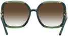 Oversized Transparent Olive/olive Tory Burch 9071U w/ Gradient Progressive Reading Sunglasses View #4