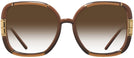 Oversized Transparent Camel/camel Tory Burch 9071U w/ Gradient Progressive Reading Sunglasses View #2