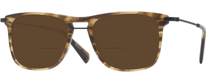 Square Olive/Horn Varvatos V420 Bifocal Reading Sunglasses View #1