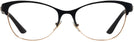 Cat Eye Black/pale Gold Versace 1233Q Computer Style Progressive View #2