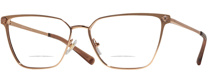 Square Rose Gold Versace 1275 Bifocal View #1