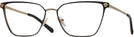 Square Matte Black/gold Versace 1275 Computer Style Progressive View #1