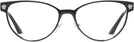 Cat Eye Black/gold Versace 1277 Single Vision Full Frame View #2