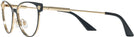 Cat Eye Black/gold Versace 1277 Single Vision Full Frame View #3