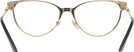 Cat Eye Black/gold Versace 1277 Single Vision Full Frame View #4