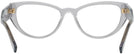 Cat Eye Transparent Grey Versace 3280B Single Vision Full Frame View #4
