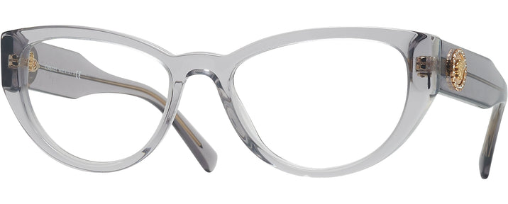 Cat Eye Transparent Grey Versace 3280B Single Vision Full Frame View #1