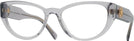 Cat Eye Transparent Grey Versace 3280B Single Vision Full Frame View #1