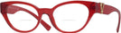 Cat Eye Transparent Red Versace 3282 Bifocal View #1