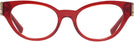 Cat Eye Transparent Red Versace 3282 Single Vision Full Frame View #2