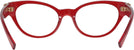 Cat Eye Transparent Red Versace 3282 Single Vision Full Frame View #4