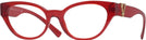 Cat Eye Transparent Red Versace 3282 Single Vision Full Frame View #1