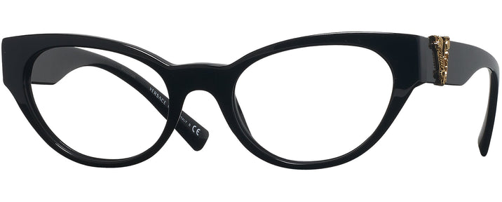 Cat Eye Black Versace 3282 Petite Computer Style Progressive View #1