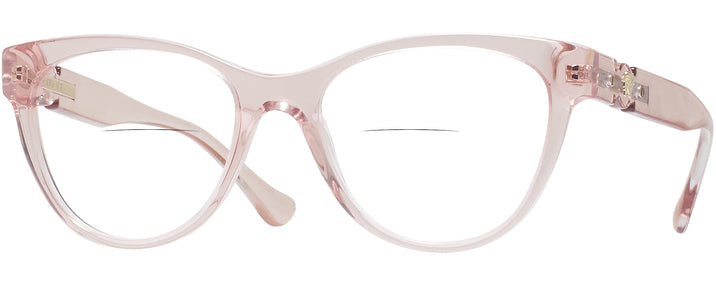 Cat Eye Transparent Pink Versace 3304 Bifocal View #1