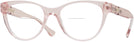 Cat Eye Transparent Pink Versace 3304 Bifocal View #1