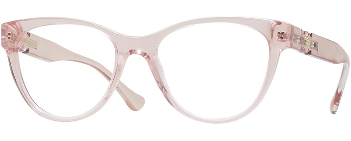 Cat Eye Transparent Pink Versace 3304 Progressive No-Lines View #1