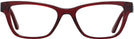 Cat Eye Transparent Red Versace 3316 Single Vision Full Frame View #2