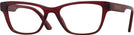 Cat Eye Transparent Red Versace 3316 Single Vision Full Frame View #1