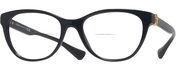 Cat Eye Black Versace 3330 Bifocal View #1