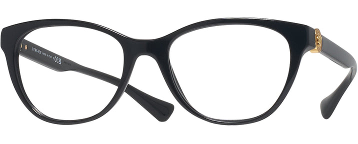 Cat Eye Black Versace 3330 Single Vision Full Frame View #1