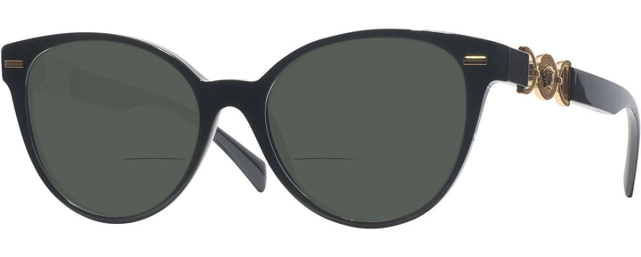 Cat Eye Black Versace 3334 Bifocal Reading Sunglasses View #1