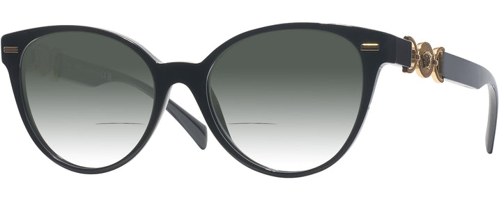 Cat Eye Black Versace 3334 w/ Gradient Bifocal Reading Sunglasses View #1