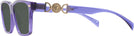 Rectangle Purple Transparent Versace 3335 Bifocal Reading Sunglasses View #3