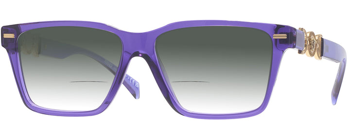  Purple Transparent Versace 3335 w/ Gradient Bifocal Reading Sunglasses View #1