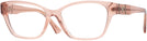 Cat Eye Brown Transparent Versace 3344 Single Vision Full Frame View #1