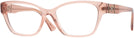 Cat Eye Brown Transparent Versace 3344 Single Vision Full Frame View #1