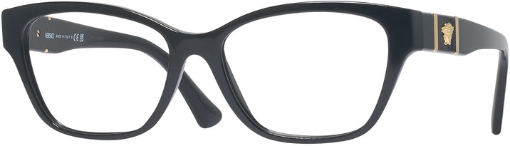 Cat Eye Black Versace 3344 Single Vision Full Frame View #1
