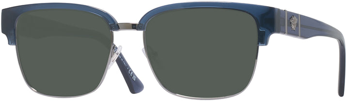 Cat Eye Blue Transparent Versace 3348 Progressive No-Line Reading Sunglasses View #1