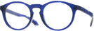 Round Transparent Blue Versace 3355U Single Vision Full Frame View #1