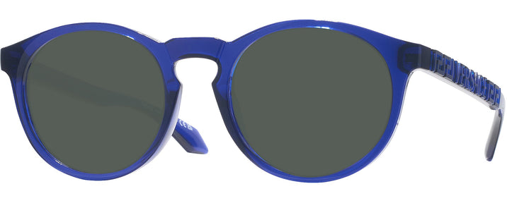 Round Transparent Blue Versace 3355U Progressive Reading Sunglasses View #1