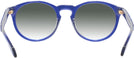 Round Transparent Blue Versace 3355U w/ Gradient Progressive Reading Sunglasses View #4