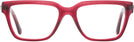 Rectangle Red Transparent Versace 3357 Single Vision Full Frame View #2
