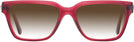 Rectangle Red Transparent Versace 3357 w/ Gradient Progressive Reading Sunglasses View #2