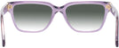 Rectangle Violet Transparent Versace 3357 w/ Gradient Progressive Reading Sunglasses View #4