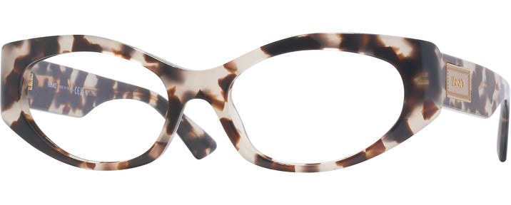 Oval Havana Grey Versace 3369 Progressive No-Lines View #1