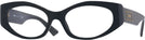 Oval Black Versace 3369 Single Vision Full Frame View #1