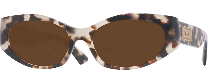 Oval Havana Grey Versace 3369 Bifocal Reading Sunglasses View #1