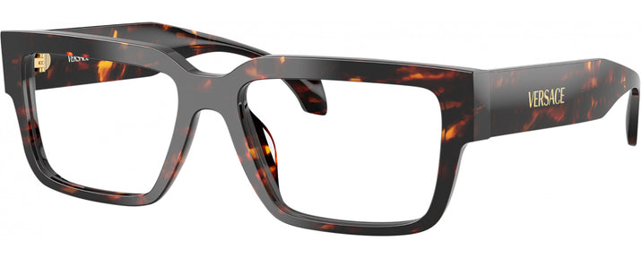 Rectangle Havana Versace 3374U Progressive No-Lines View #1