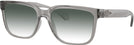 Square Transparent Grey Versace 3377U w/ Gradient Progressive Reading Sunglasses View #1