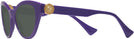 Cat Eye True Purple/dark Grey Lens Versace 4435 Progressive No Line Reading Sunglasses View #3