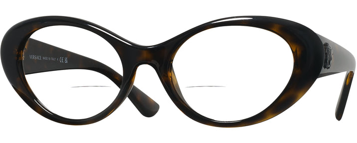 Oval Havana Versace 4455U Bifocal View #1